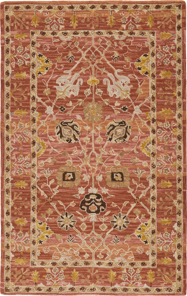 Jaipur Living Cardamom Ahava COM12 Pink/Gold Area Rug - Top Down