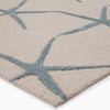 Jaipur Living Coastal Resort Starfishing COR24 White/Blue Area Rug Corner Close Up Image