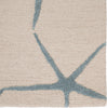 Jaipur Living Coastal Resort Starfishing COR24 White/Blue Area Rug Corner Close Up Image