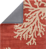 Jaipur Living Coastal Seaside Bough COS02 Coral/Tan Area Rug Folded backing Image