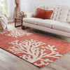 Jaipur Living Coastal Seaside Bough COS02 Coral/Tan Area Rug Lifestyle Image Feature