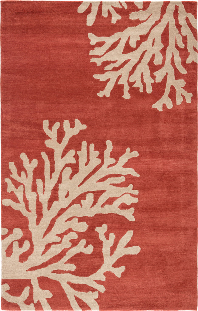 Jaipur Living Coastal Seaside Bough COS02 Coral/Tan Area Rug Main Image