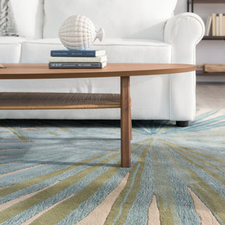 Jaipur Living Coastal Seaside Palmetto COS33 Blue/Green Area Rug