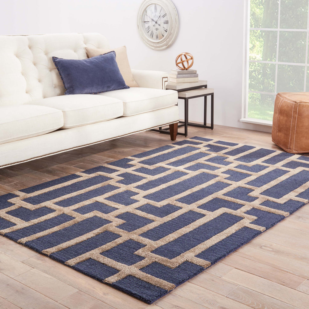 Jaipur Living City Dallas CT37 Navy Area Rug Lifestyle Image Feature