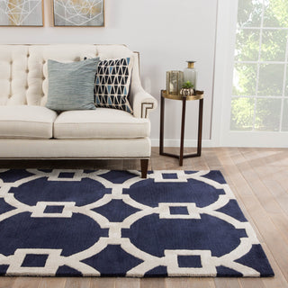 Jaipur Living City Regency CT51 Dark Blue Area Rug Lifestyle Image Feature