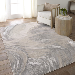 Jaipur Living Catalyst Zione CTY20 Taupe/Gray Area Rug Lifestyle Image Feature