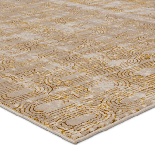 Jaipur Living Catalyst Gimeas CTY27 Gold/Taupe Area Rug Corner Image