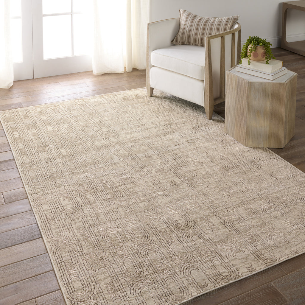 Jaipur Living Catalyst Gimeas CTY28 Gold/Beige Area Rug Lifestyle Image Feature
