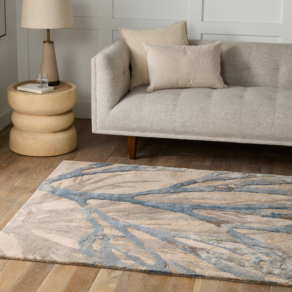 Jaipur Living Delray Atoll DEL01 Blue/Tan Area Rug Lifestyle Image Feature