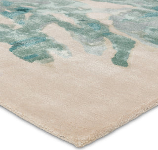 Jaipur Living Delray Atoll DEL02 Teal/Sage Area Rug Corner Image