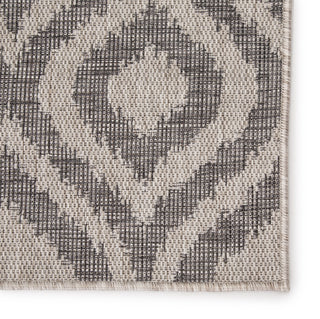 Jaipur Living Decora Idra DNC20 Gray Area Rug by Nikki Chu Corner Close Up Image