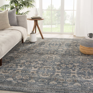 Jaipur Living Dulce Colette DUL01 Blue/Gray Area Rug Lifestyle Image Feature