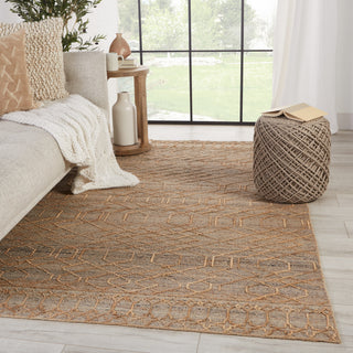 Jaipur Living Emblem Celia EMB01 Beige/Gray Area Rug Lifestyle Image Feature