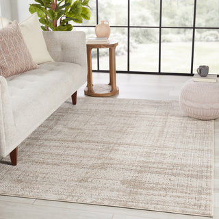 Jaipur Living Emrys Halona EMR01 Cream/Light Taupe Area Rug by Vibe Lifestyle Image Feature