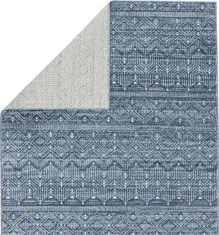 Jaipur Living Emrys Beya EMR06 Blue/White Area Rug by Vibe Folded Backing Image