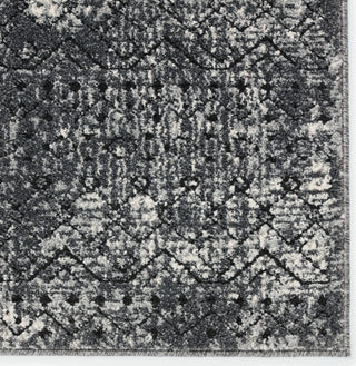 Jaipur Living Emrys Zillah EMR07 Charcoal/Ivory Area Rug by Vibe Corner Close Up Image