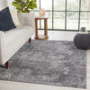 Jaipur Living Emrys Zillah EMR07 Charcoal/Ivory Area Rug by Vibe Lifestyle Image Feature