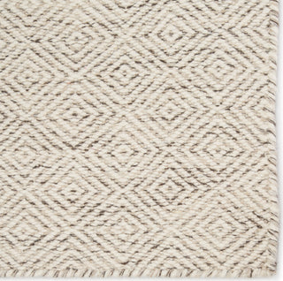 Jaipur Living Enclave Bramble ENC03 Ivory/Gray Area Rug Corner Close Up Image