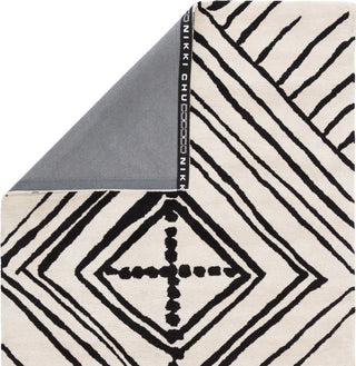 Jaipur Living Etho Gemma ENK10 White/Black Area Rug by Nikki Chu Folded Backing Image