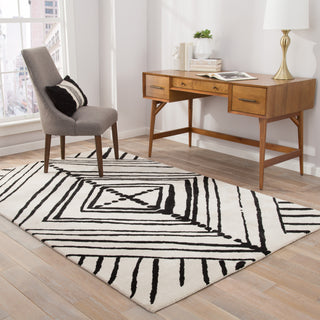 Jaipur Living Etho Gemma ENK10 White/Black Area Rug by Nikki Chu Lifestyle Image Feature