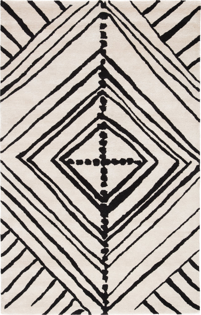 Jaipur Living Etho Gemma ENK10 White/Black Area Rug by Nikki Chu Main Image