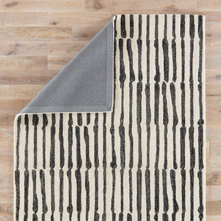 Jaipur Living Etho Saville ENK13 White/Black Area Rug by Nikki Chu Folded Backing Image