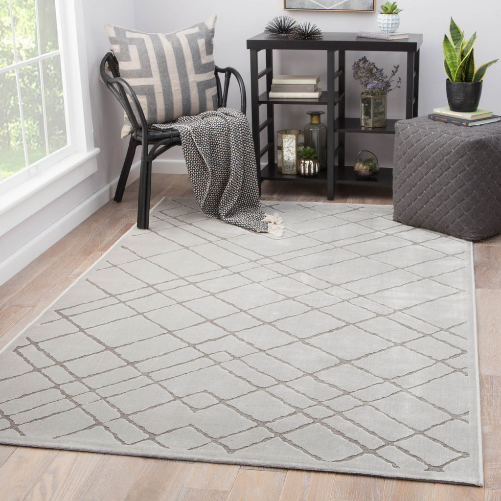 Jaipur Living Fables Caldwell FB157 White/Gray Area Rug Lifestyle Image Feature