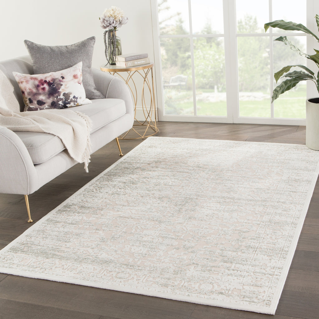 Jaipur Living Fables Pallaes FB170 Beige/Gray Area Rug Lifestyle Image Feature