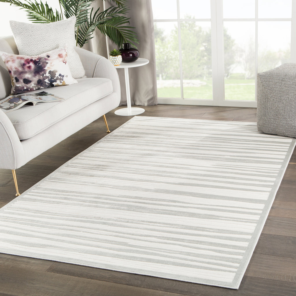 Jaipur Living Fables Linea FB175 Cream/Silver Area Rug Lifestyle Image Feature