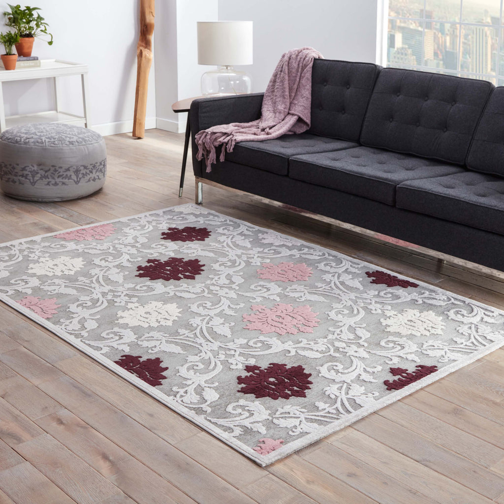 Jaipur Living Fables Glamourous FB26 Gray/Purple Area Rug Lifestyle Image Feature