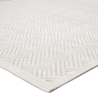 Jaipur Living Fables Thatch FB44 White Area Rug Corner Image