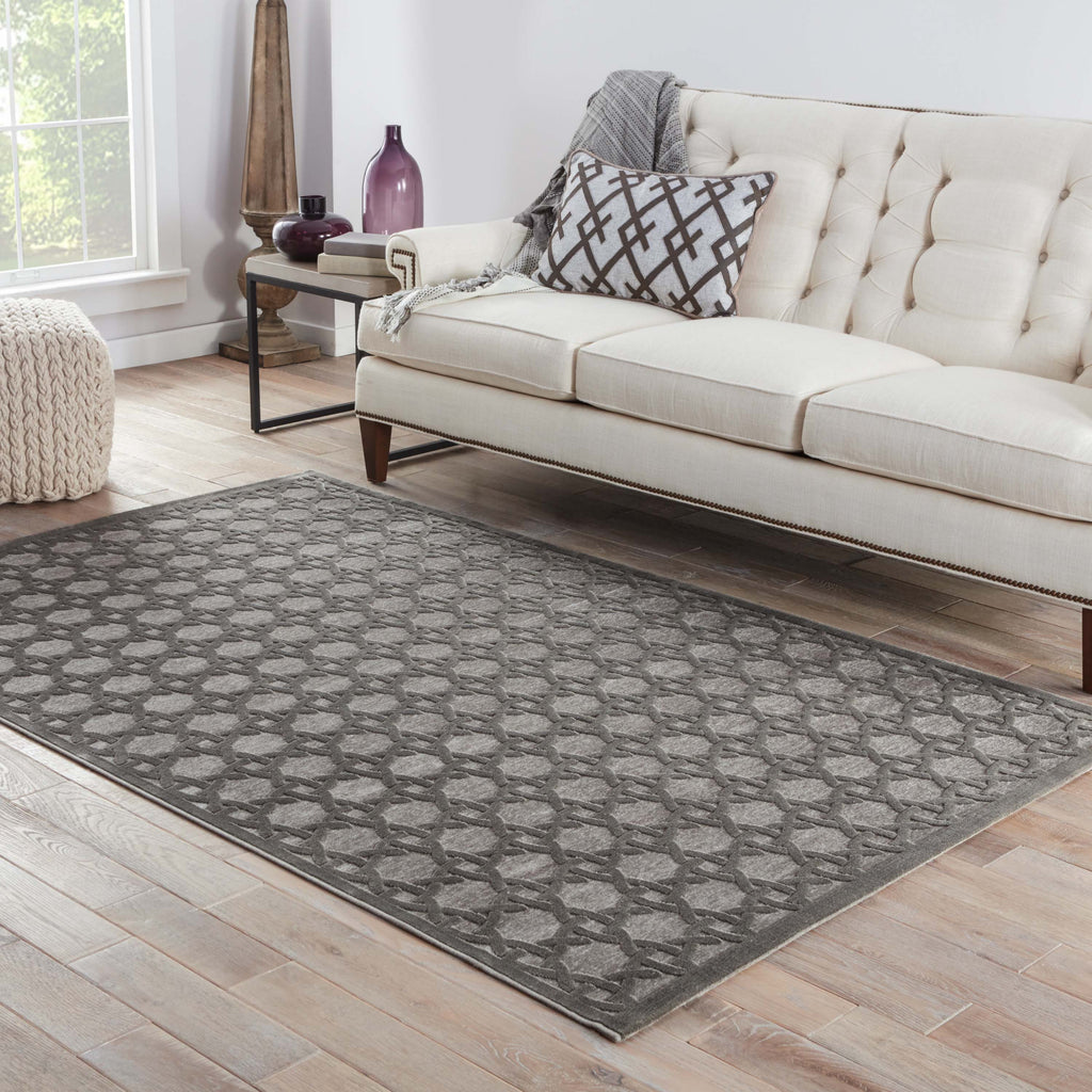 Jaipur Living Fables Trella FB46 Gray/Silver Area Rug Lifestyle Image Feature