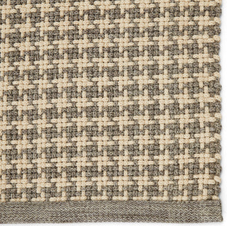 Jaipur Living Finlay Houndz FNL02 Light Gray/Cream Area Rug Corner Close Up Image