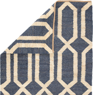 Jaipur Living Feza Luxor FZ10 Blue/Cream Area Rug Folded Backing Image