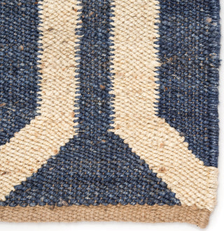 Jaipur Living Feza Luxor FZ10 Blue/Cream Area Rug Corner Close Up Image