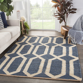 Jaipur Living Feza Luxor FZ10 Blue/Cream Area Rug Lifestyle Image Feature