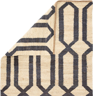 Jaipur Living Feza Luxor FZ11 Cream/Blue Area Rug Folded Backing Image