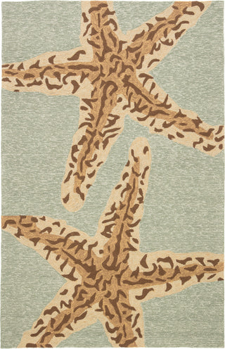 Jaipur Living Grant I-O Sea Star GD19 Blue/Brown Area Rug by Design Collaborative