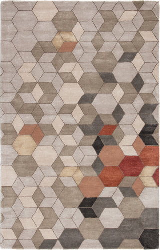 Jaipur Living Genesis Combs GES03 Light Gray/Orange Area Rug Main Image