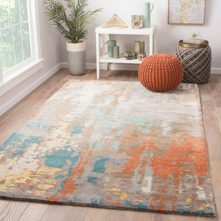 Jaipur Living Genesis Matcha GES08 Multicolor Area Rug Lifestyle Image Feature