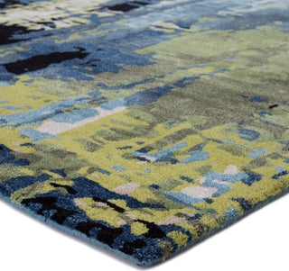 Jaipur Living Genesis Matcha GES10 Blue/Green Area Rug Corner Image