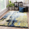 Jaipur Living Genesis Matcha GES10 Blue/Green Area Rug Lifestyle Image Feature