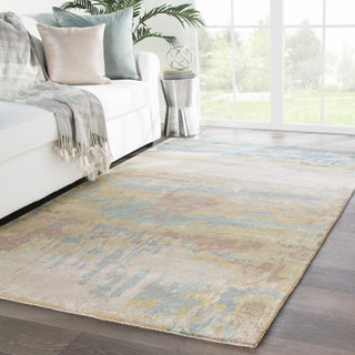 Jaipur Living Genesis Benna GES28 Gold/Light Blue Area Rug Lifestyle Image Feature