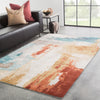 Jaipur Living Genesis Swisher GES30 Blue/Red Area Rug Lifestyle Image Feature