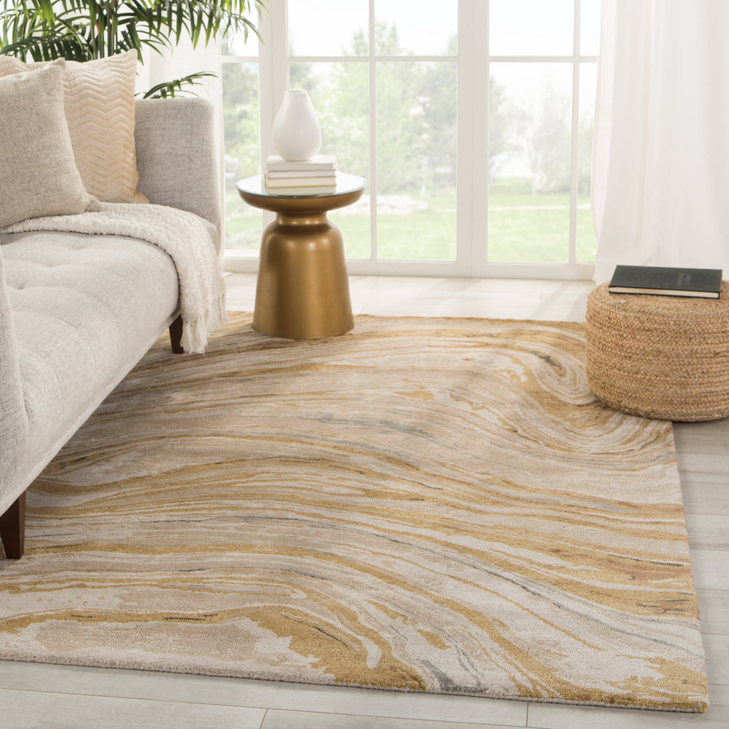 Jaipur Living Genesis Atha GES36 Gold/Beige Area Rug Lifestyle Image Feature