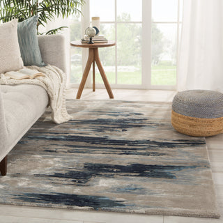 Jaipur Living Genesis Ryenn GES40 Dark Blue/Gray Area Rug Lifestyle Image Feature