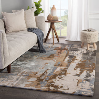 Jaipur Living Genesis Matcha GES43 Tan/Gray Area Rug Lifestyle Image Feature