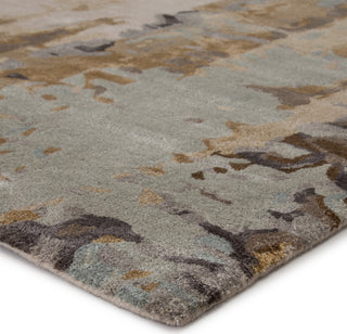 Jaipur Living Genesis Matcha GES44 Gray/Gold Area Rug Corner Image