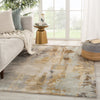 Jaipur Living Genesis Matcha GES44 Gray/Gold Area Rug Lifestyle Image Feature