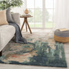 Jaipur Living Genesis Luella GES46 Teal/Gray Area Rug Lifestyle Image Feature